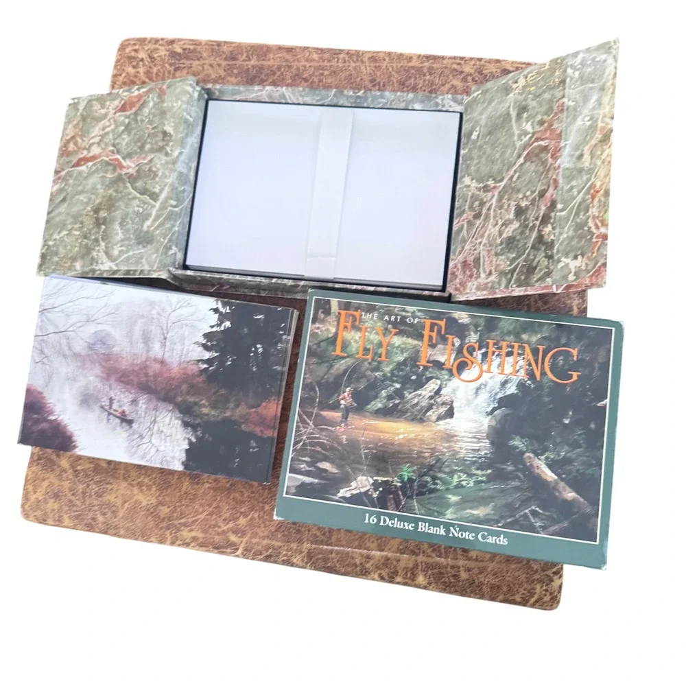 Art of Fly Fishing Note Cards by Arthur Shilstone, 15 Deluxe‎ Blank Cards EUC